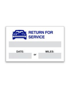 Return for Service Reminder - Static Cling 