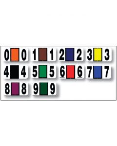Color Code Roll Numbers - Full Set