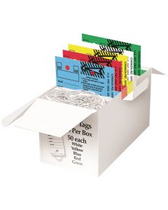 Laminated Key Tags - Assorted Colors Box 