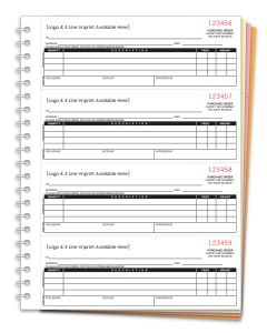 Purchase Order Book -  4 Part - Custom 