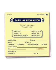 Fuel Requisition Book- 3 Part - Custom 