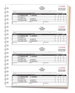 Fuel Purchase Order Book - 3 Part 