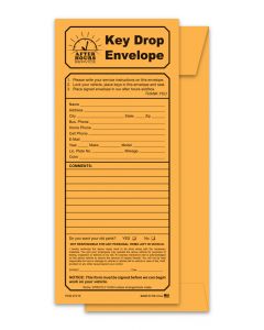 Key Drop Envelope - No Checklist 