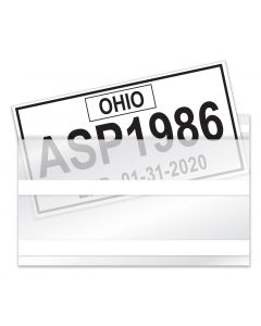 License Plate Tag Bags - With Adhesive 