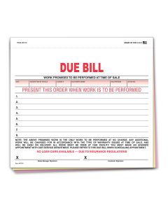 Due Bill Form