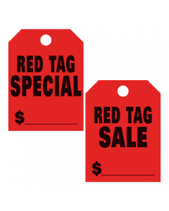 Mirror Hang Tags - Red Tag Sale / Special 