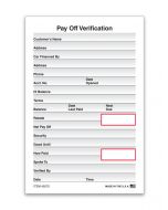 Pay Off Verification